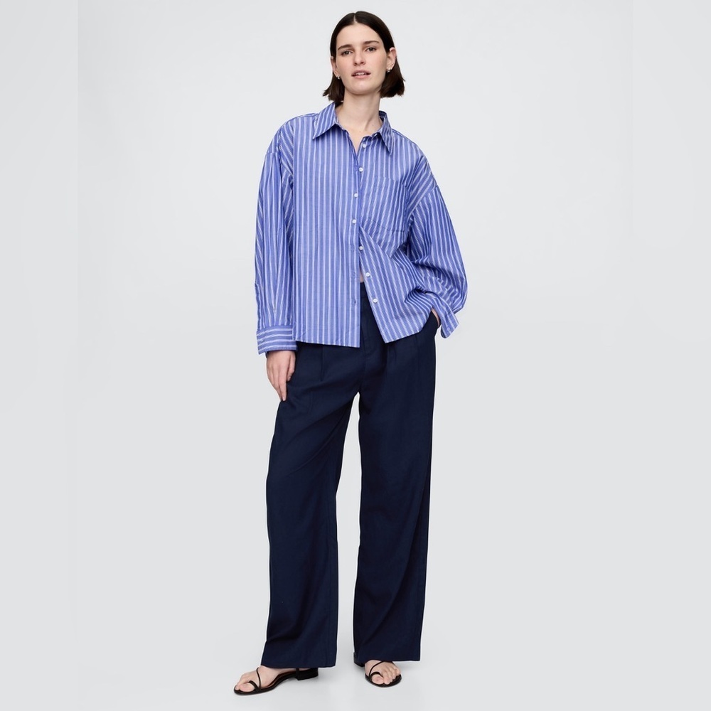 Like new gap 365 Linen Blend Trousers 8T 8 Tall